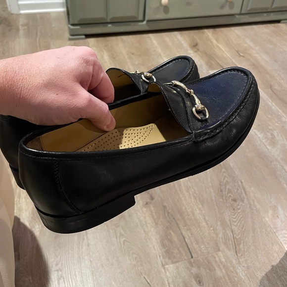 Cole Haan Black Leather Loafers with Gold Accents main image 5
